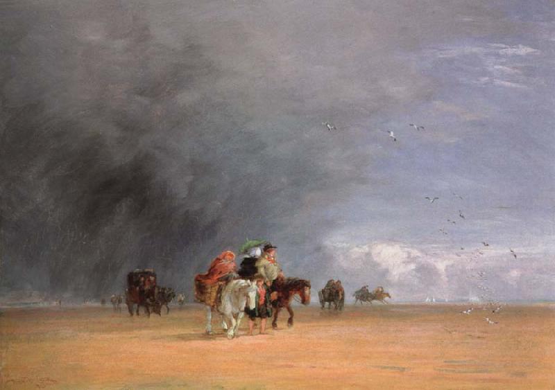 David Cox crossing the sands Germany oil painting art